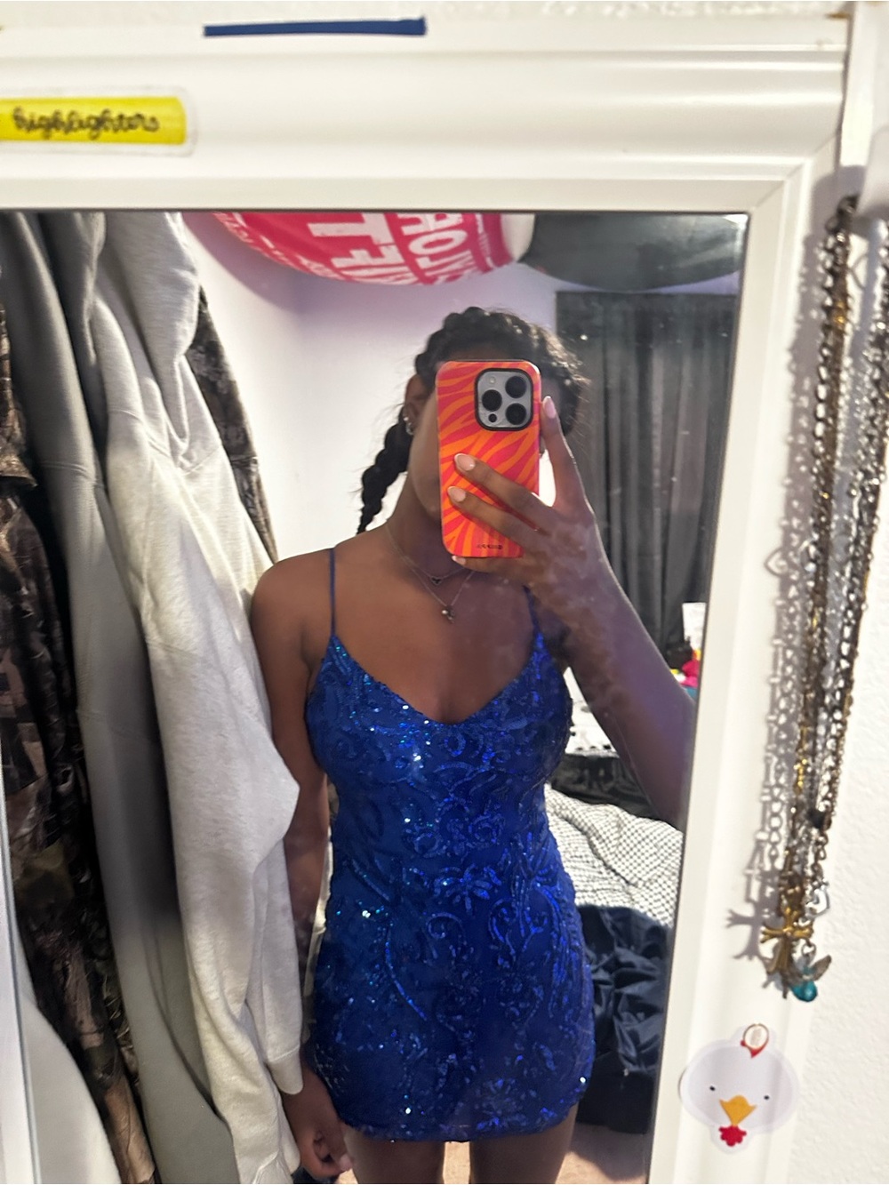 B. Darlin Royal Blue Sequin Formal Dress